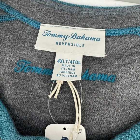 NWT Tommy Bahama Men's 4XLT Fliprider Abaco Reversible Cotton Sweatshirt $118